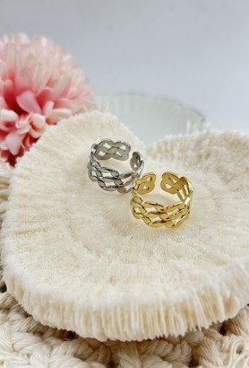 BAGUE REGLABLE EN ACIER INOXYDABLE