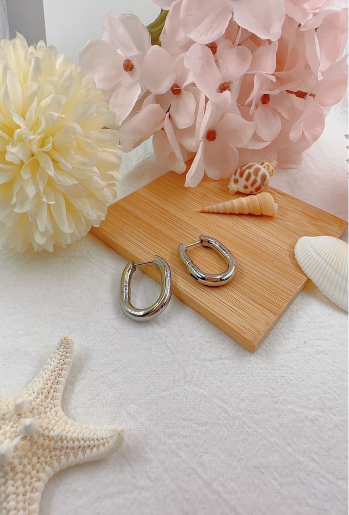 BOUCLE D'OREILLE EN ACIER INOXYDABLE