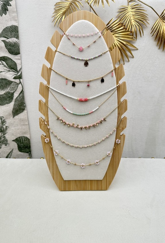 LOT DE 9 COLLIER EN ACIER INOXYDABLE