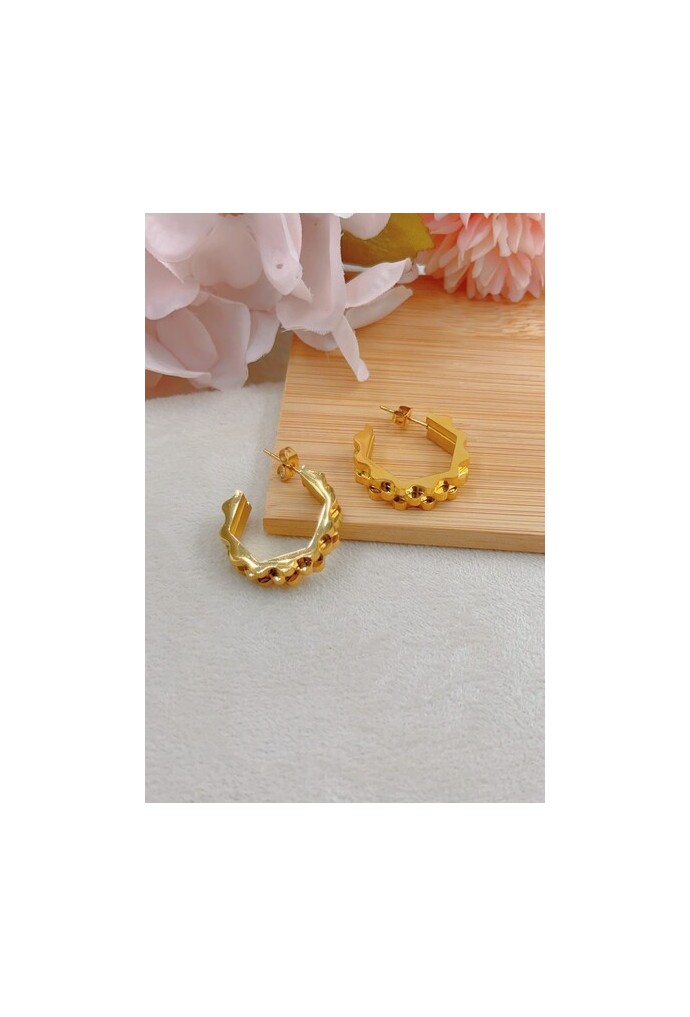 BOUCLE D'OREILLE EN ACIER INOXYDABLE
