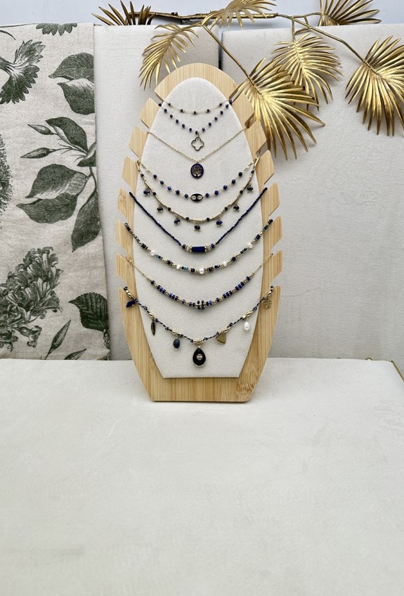 LOT DE 9 COLLIER EN ACIER INOXYDABLE SANS PRESENTOIR