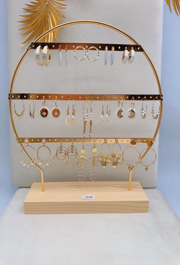 LOT DE BOUCLES D'OREILLE EN ACIER INOXYDABLE