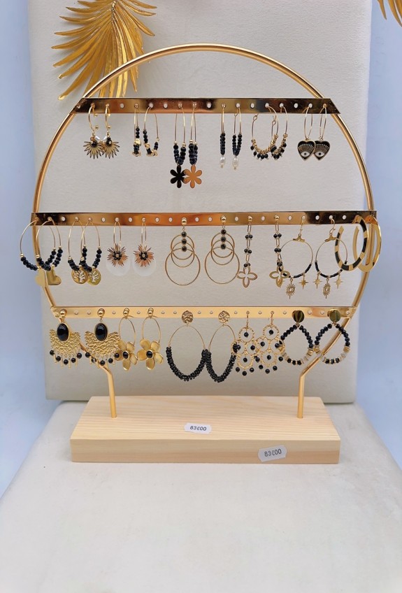 LOT DE BOUCLES D'OREILLE EN ACIER INOXYDABLE
