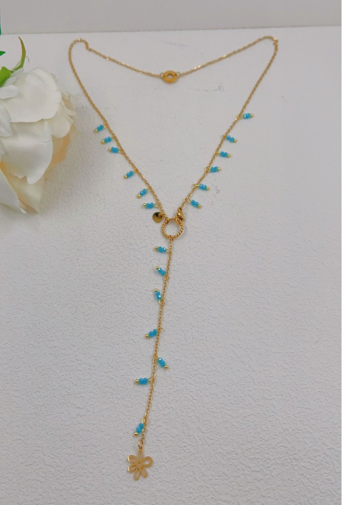 COLLIER Y EN ACIER INOXYDABLE