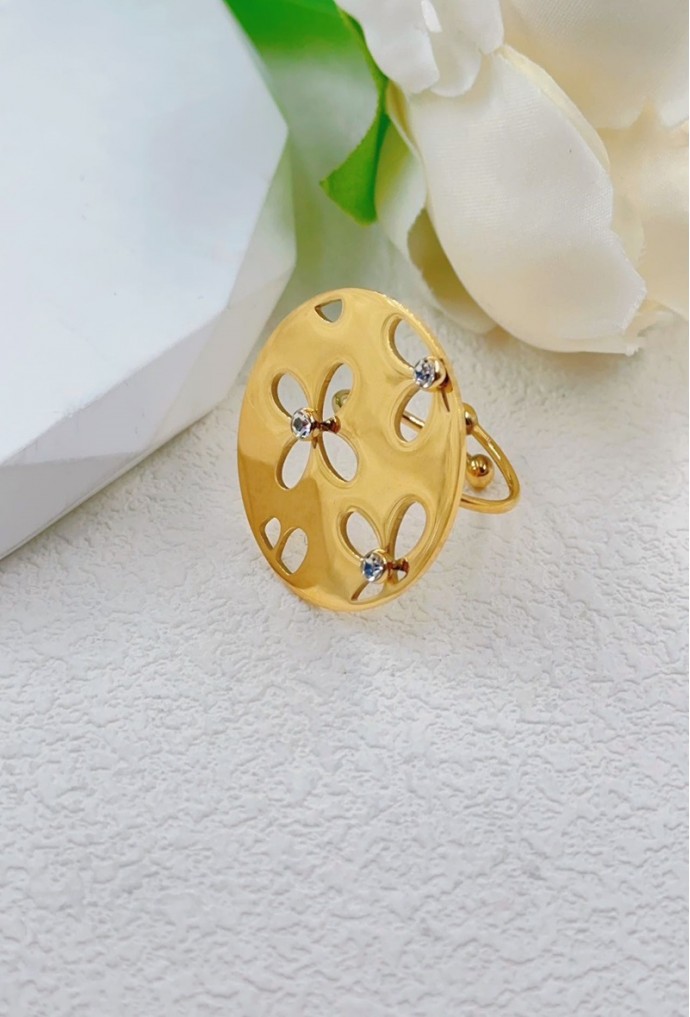 BAGUE REGLABLE EN ACIER INOXYDABLE