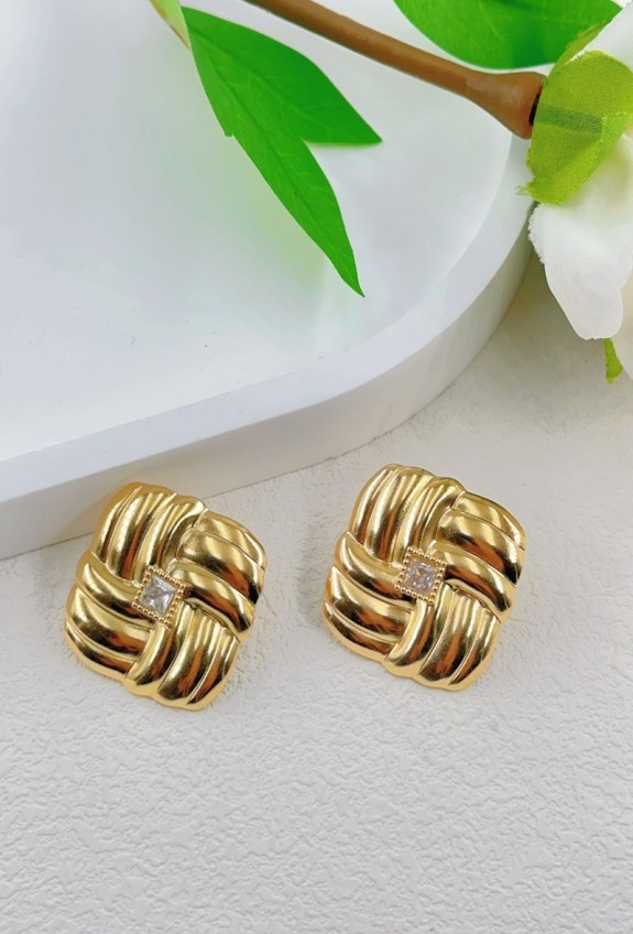 BOUCLE D'OREILLE EN ACIER INOXYDABLE