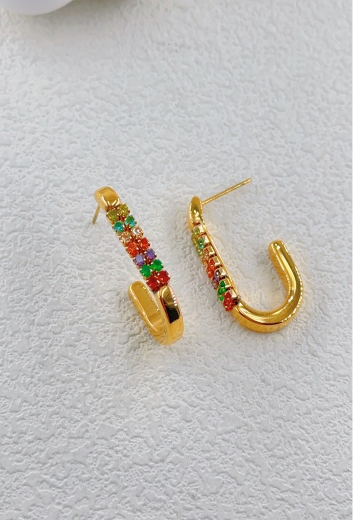 BOUCLE D'OREILLE EN ACIER INOXYDABLE