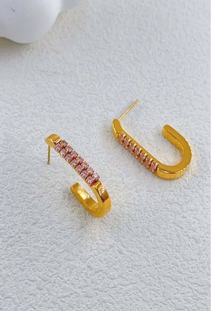 BOUCLE D'OREILLE EN ACIER INOXYDABLE