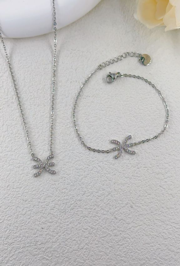 Parure de bijoux en acier inoxydable