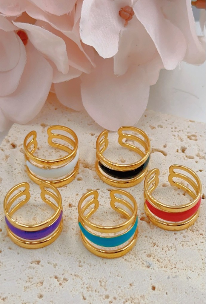 BAGUE REGLABLE EN ACIER INOXYDABLE