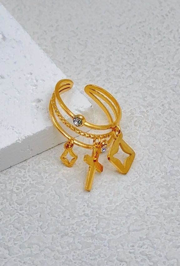 BAGUE REGLABLE EN ACIER INOXYDABLE