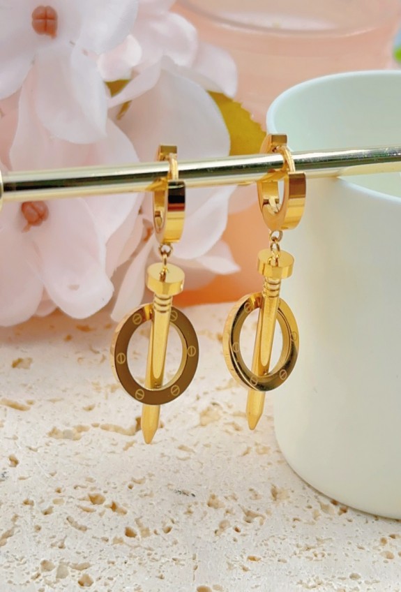 BOUCLES D'OREILLES EN ACIER INOXYDABLE