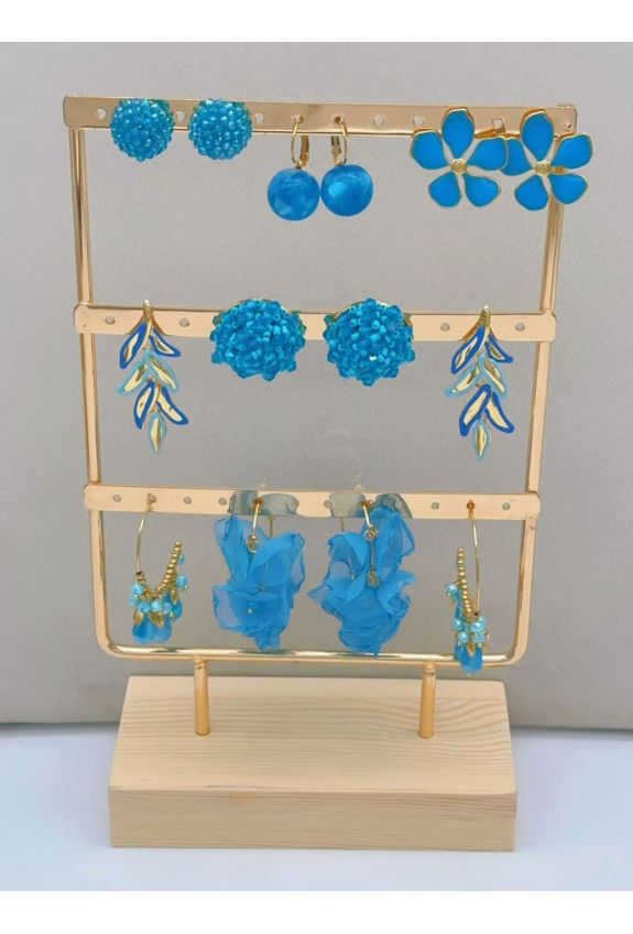 LOT DE BOUCLES D'OREILLE EN ACIER INOXYDABLE SANS PRESENTOIR