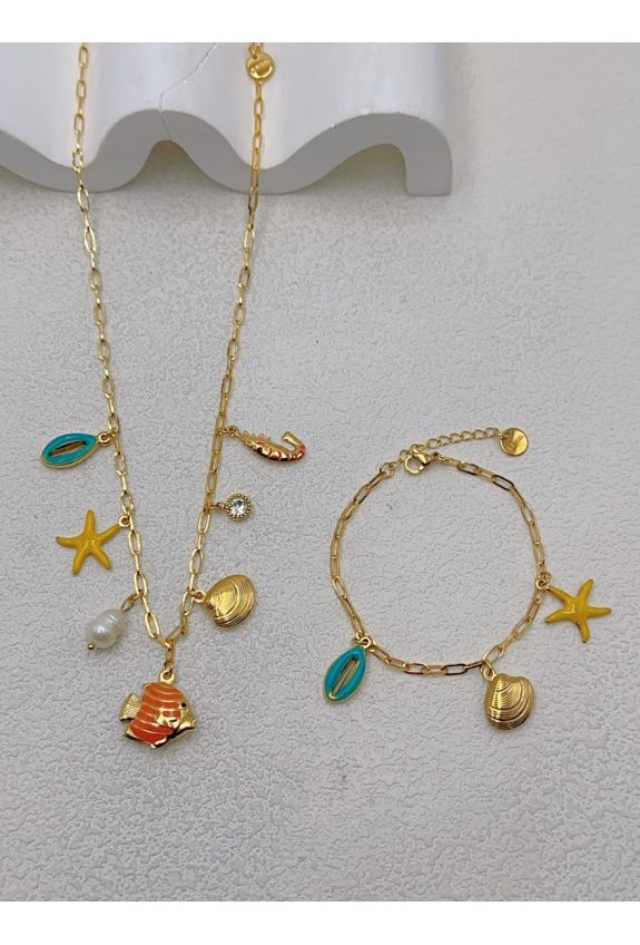 Parure de bijoux en acier inoxydable