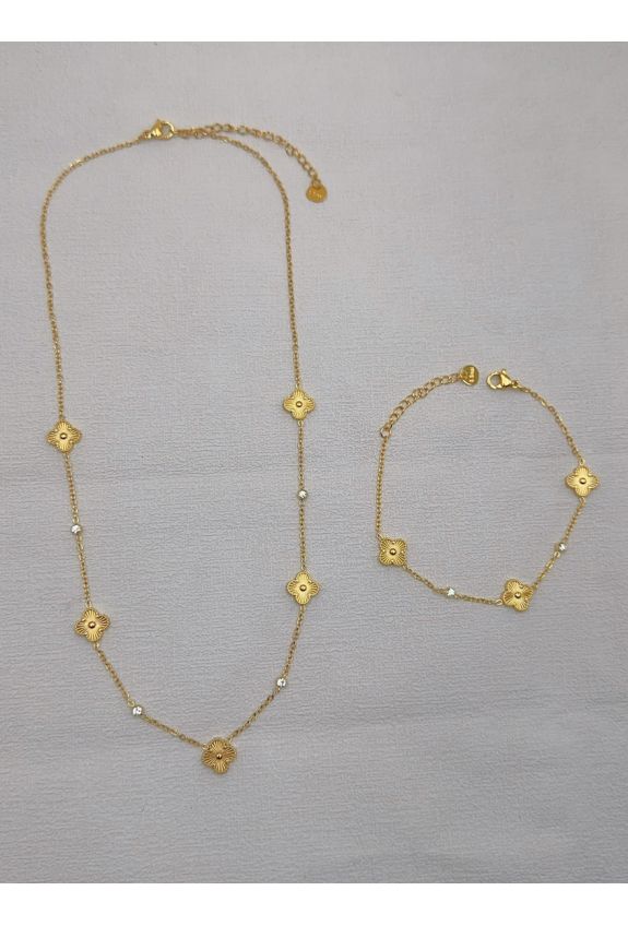 Parure de bijoux en acier inoxydable