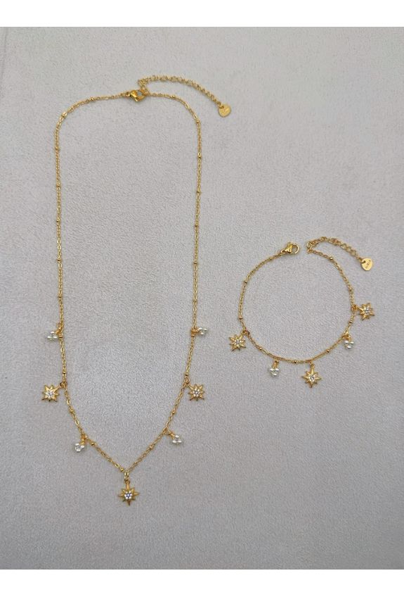 Parure de bijoux en acier inoxydable