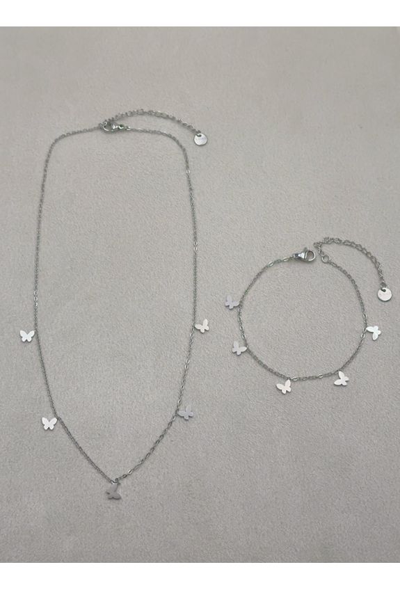 Parure de bijoux en acier inoxydable