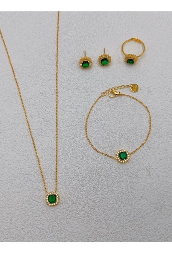 Parure de bijoux en acier inoxydable