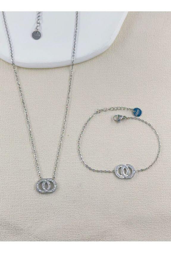 Parure de bijoux en acier inoxydable