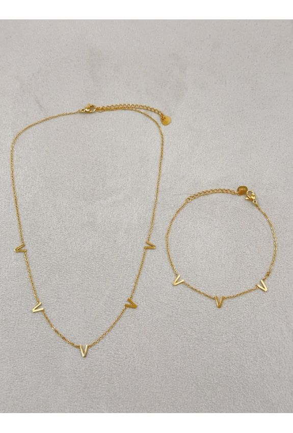 Parure de bijoux en acier inoxydable