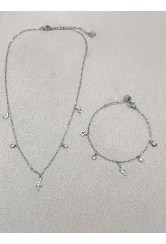 Parure de bijoux en acier inoxydable