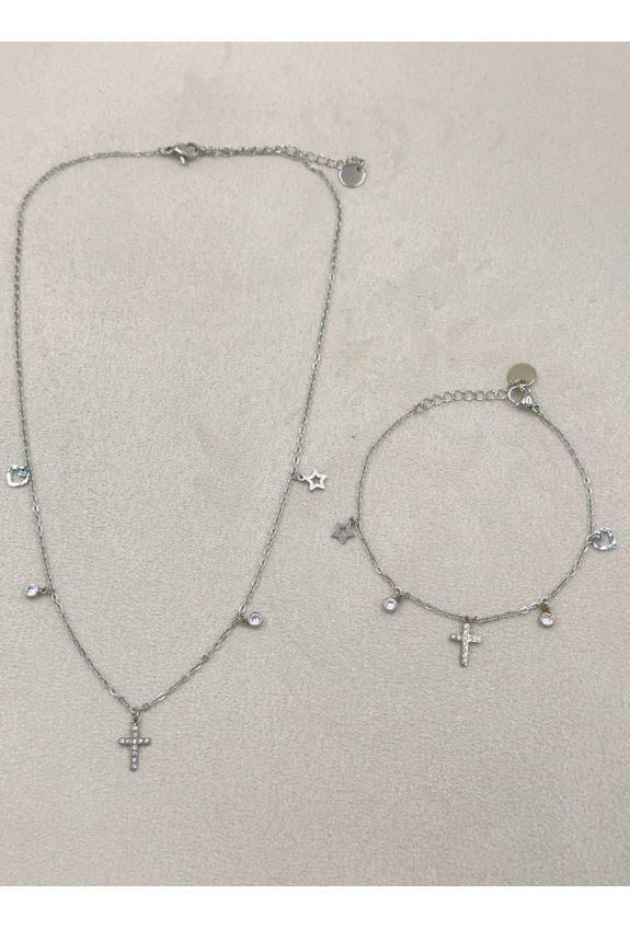 Parure de bijoux en acier inoxydable