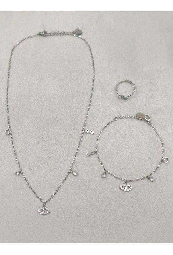 Parure de bijoux en acier inoxydable