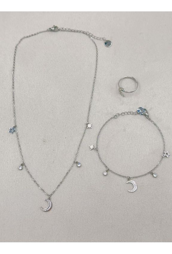 Parure de bijoux en acier inoxydable