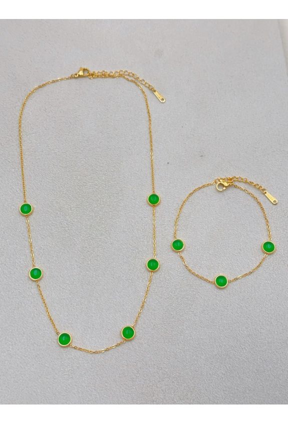 Parure de bijoux en acier inoxydable
