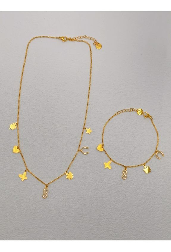 Parure de bijoux en acier inoxydable