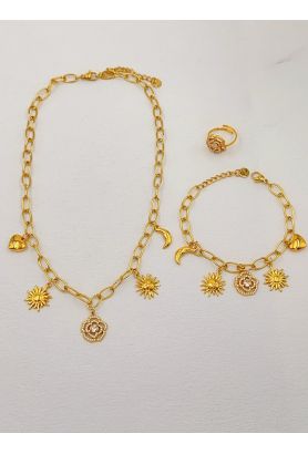 Parure de bijoux en acier inoxydable