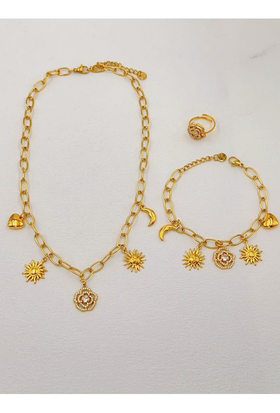 Parure de bijoux en acier inoxydable