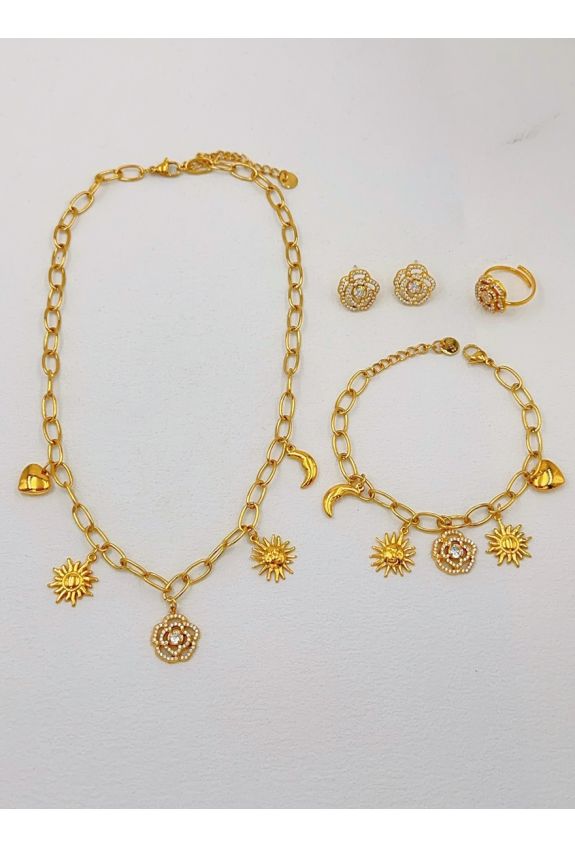 Parure de bijoux en acier inoxydable