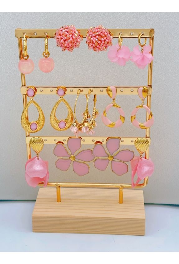LOT DE BOUCLES D'OREILLE EN ACIER INOXYDABLE