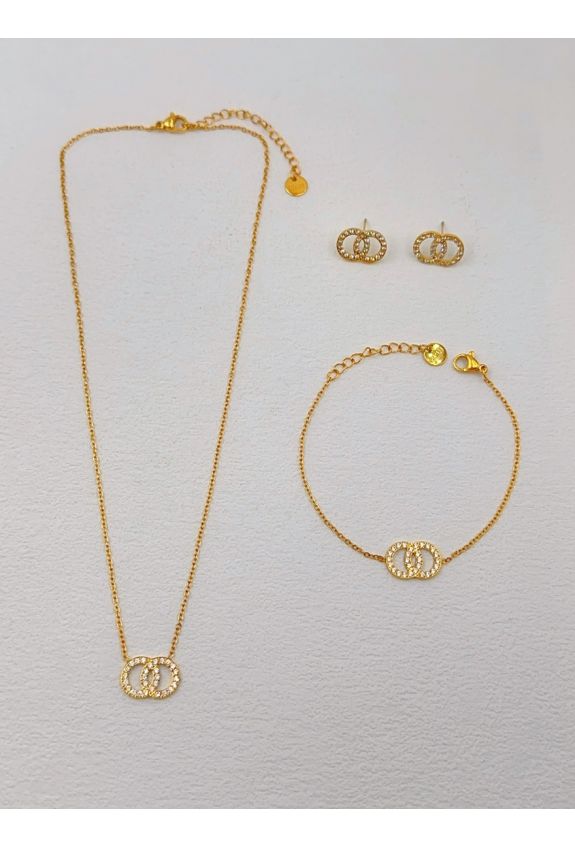 Parure de bijoux en acier inoxydable