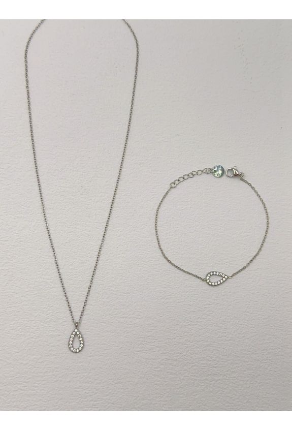 Parure de bijoux en acier inoxydable
