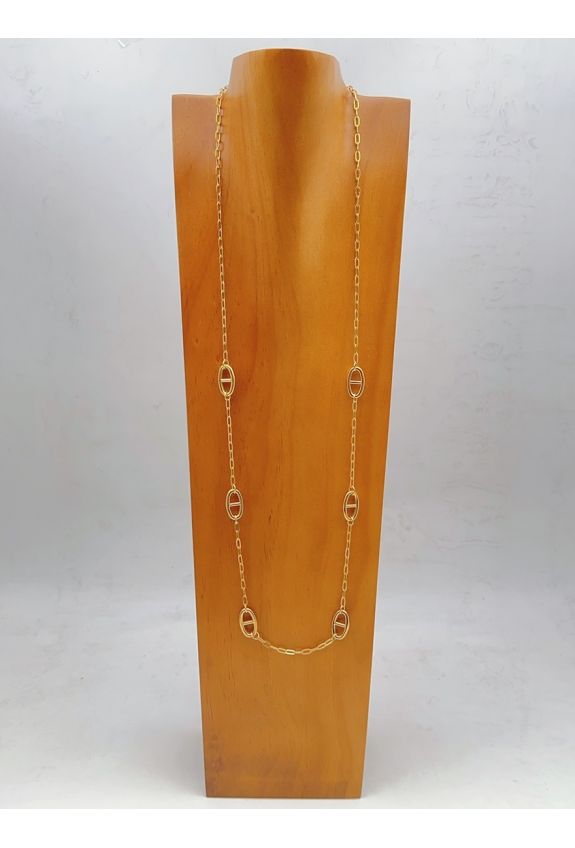 COLLIER SAUTOIR EN ACIER INOXYDABLE