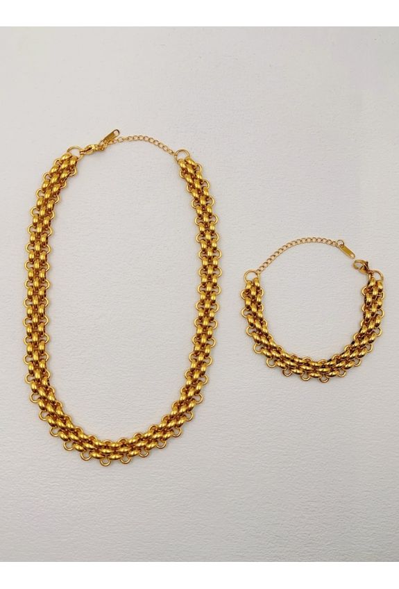 Parure de bijoux en acier inoxydable
