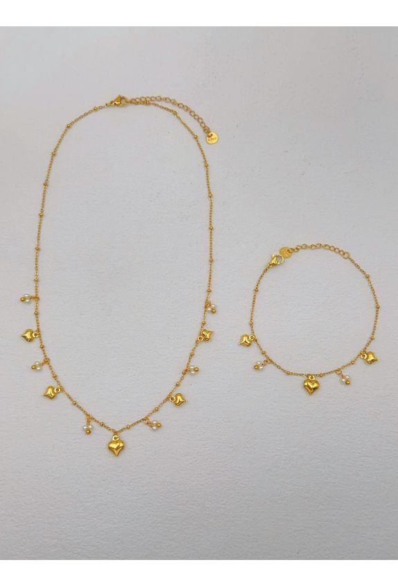 Parure de bijoux en acier inoxydable
