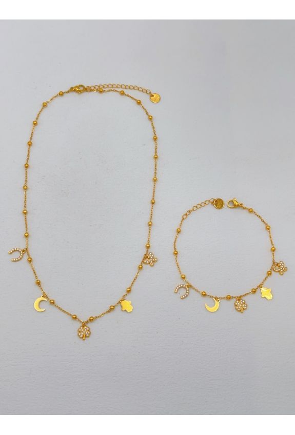 Parure de bijoux en acier inoxydable