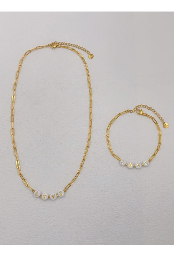 Parure de bijoux en acier inoxydable