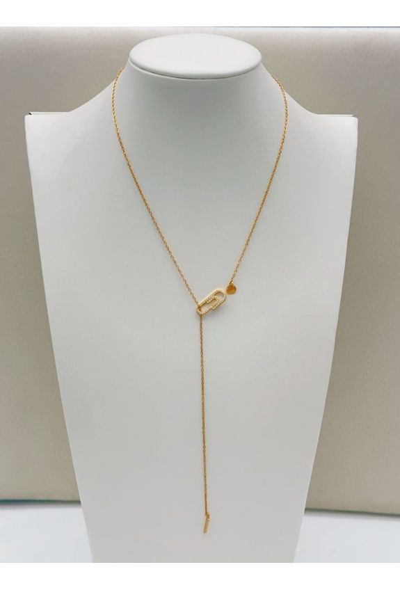 COLLIER Y EN ACIER INOXYDABLE