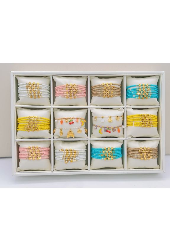 LOT DE BRACELETS ACIER INOXYDABLE SANS PRESENTOIR