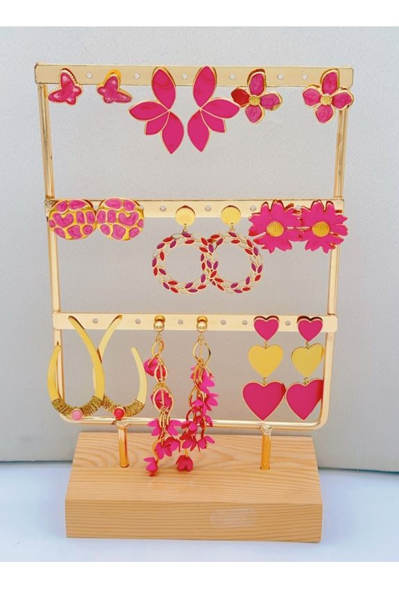 LOT DE BOUCLES D'OREILLE EN ACIER INOXYDABLE