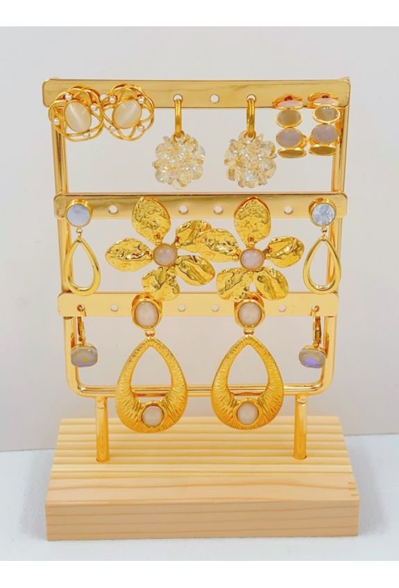LOT DE BOUCLES D'OREILLE EN ACIER INOXYDABLE