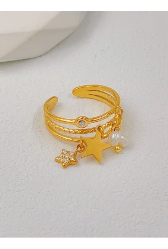 BAGUE REGLABLE EN ACIER INOXYDABLE