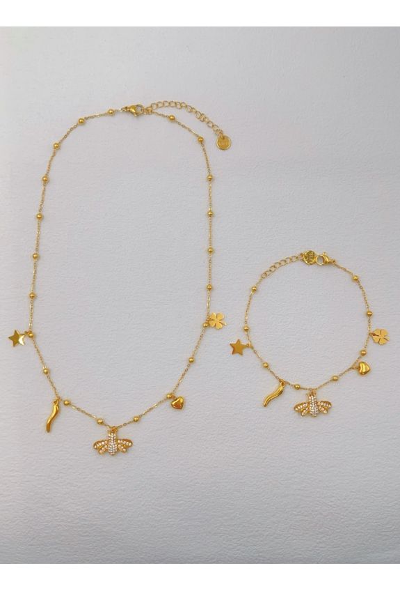 Parure de bijoux en acier inoxydable