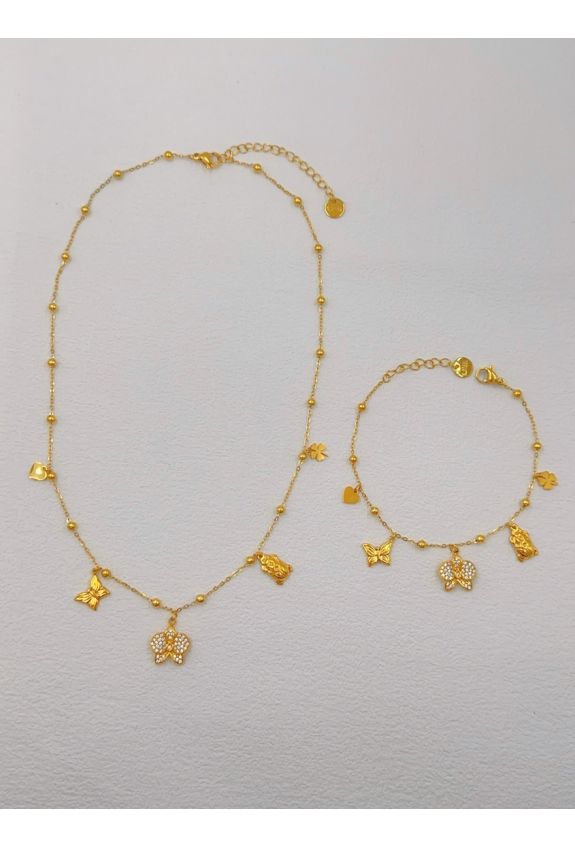 Parure de bijoux en acier inoxydable