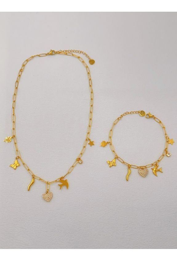 Parure de bijoux en acier inoxydable