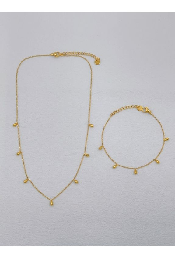 Parure de bijoux en acier inoxydable